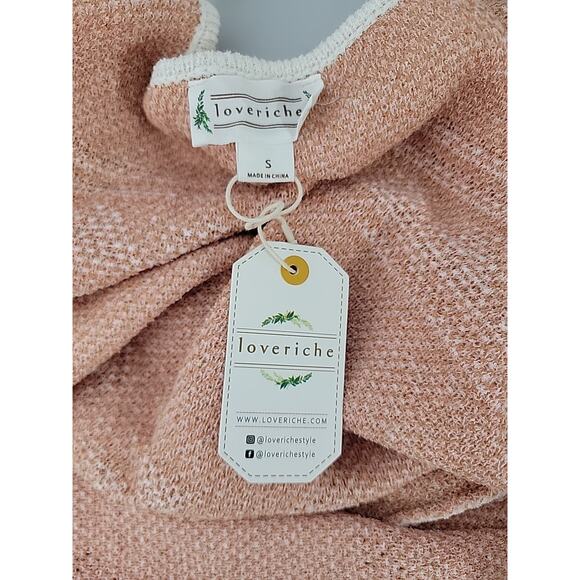 Loveriche S Or Med NEW Cardigan Tribal Aztec Coral Peach Ivory Soft Cozy - Picture 5 of 8